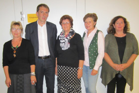 Von links: Ortsleiterin Roswitha Kückmeier, Referent Walter Wittmann, Maria Reiterer, GR Stefanie Galler, Evelin Hohenecker